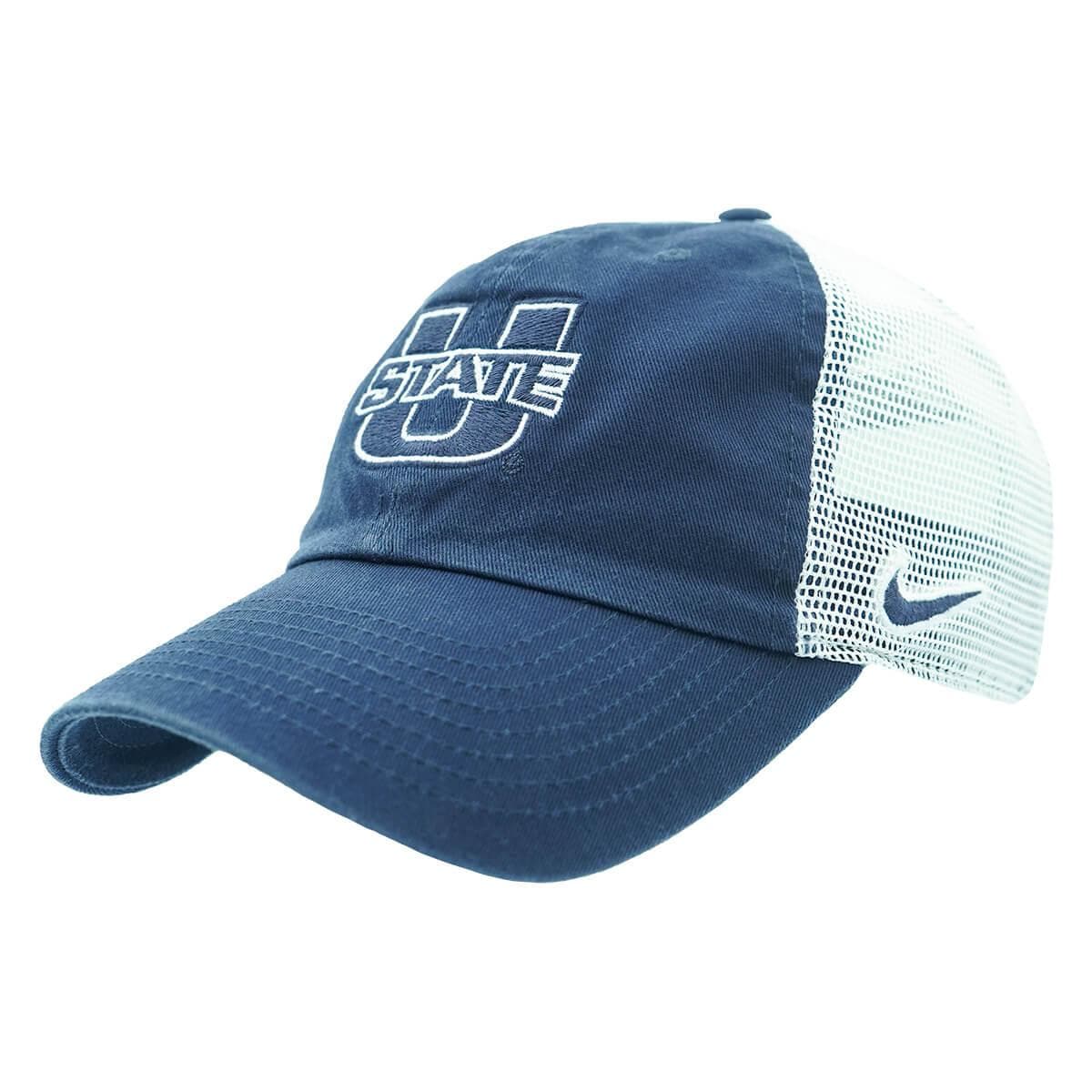 Nike U State Mesh Back Adjustable Navy Trucker Cap